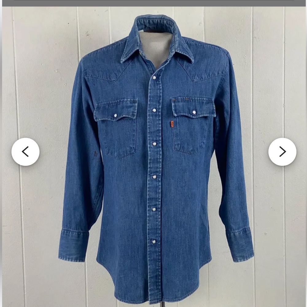 Levi's Vintage Made in USA Button Down Jean Shirt